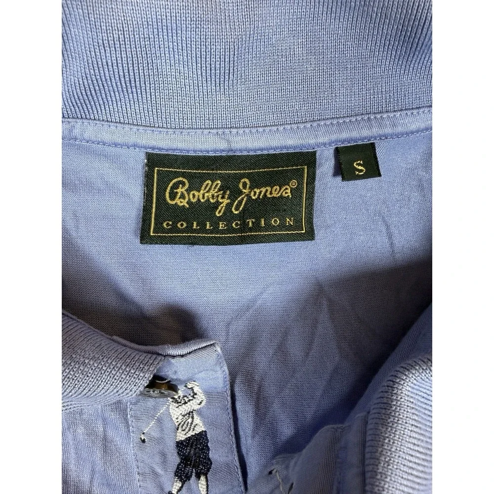Bobby Jones Collection Golf Polo Shirt Mens Small Blue Robin Hood Italy Made